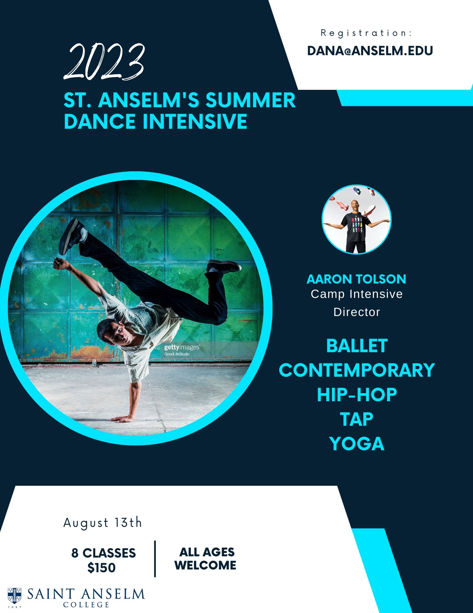 Saint Anselm Summer Dance Intensive SINGLE CLASS PASSES