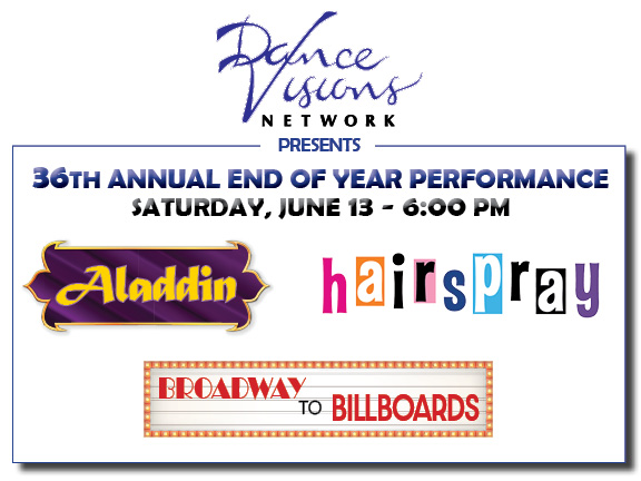 Dance Visions 36th Annual End of Year Performance: Saturday 6pm